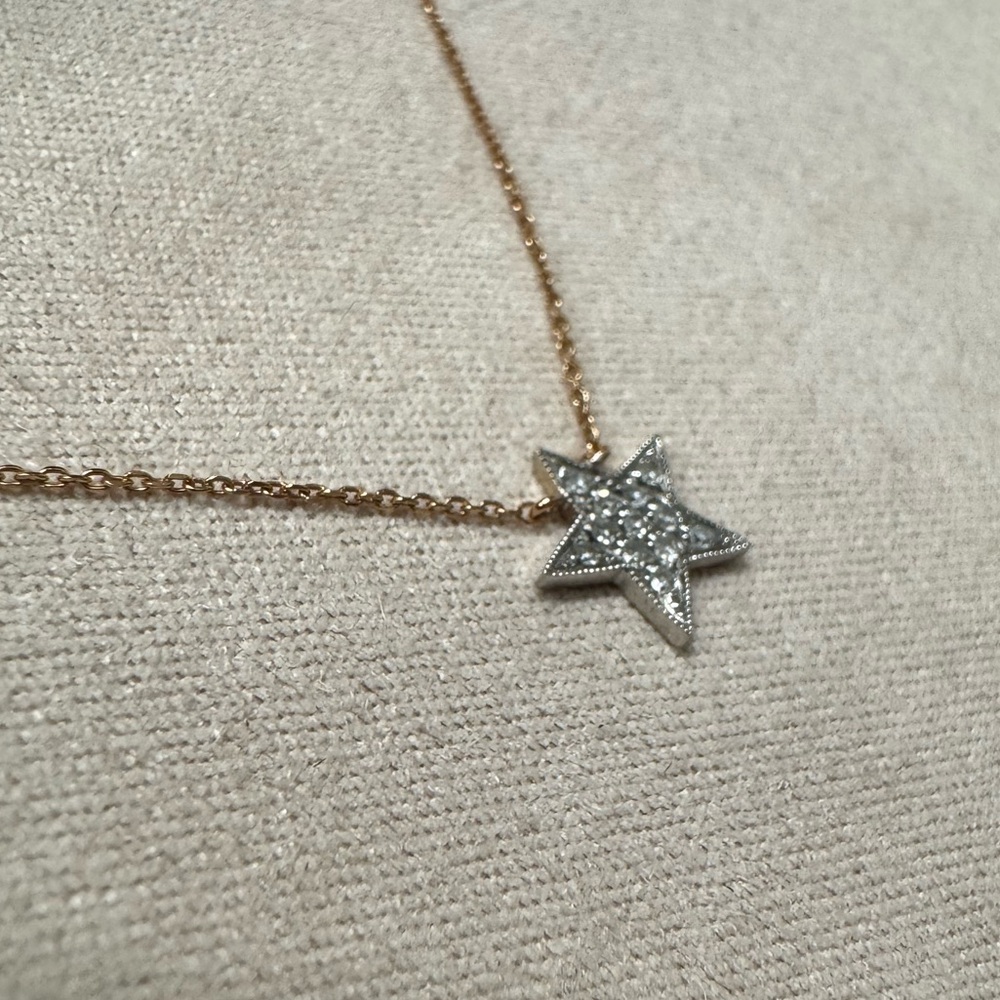 Dana Rebecca Designs Rose Gold Necklace Diamond Star - Picture 6 of 7